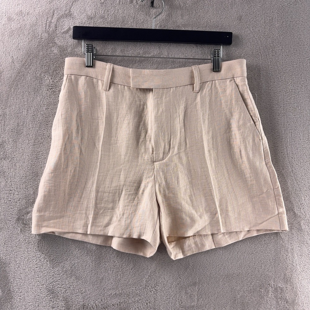 Zadig & Voltaire Please Linen Shorts Womens Size 38 Pink Casual Summer Designer